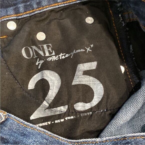 One Teaspoon Junkyard Distressed Blue Jean‎ Skirt Size 25 - Picture 12 of 15